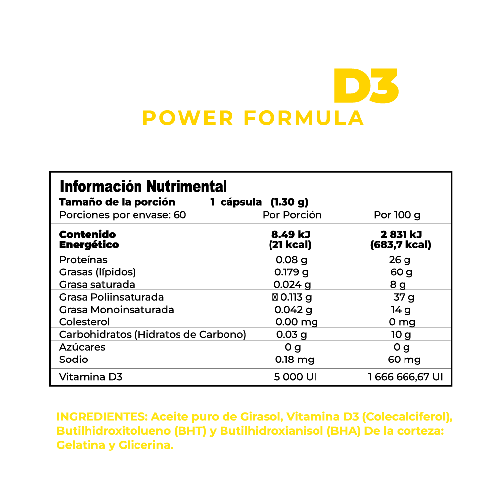 Doble Vitamina D3 - 120 cápsulas