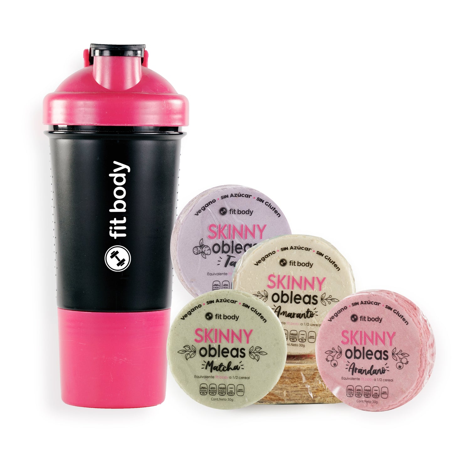 Shaker + 5 Skinny obleas