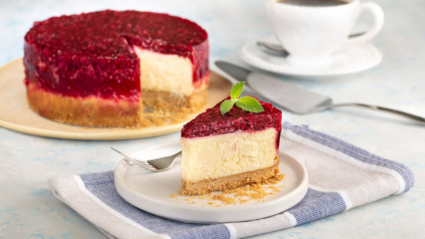 Cheesecake de frambuesa para festejar el amor