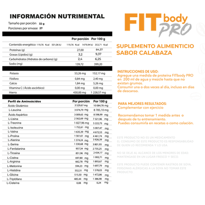 FITbody PRO Pumpkin Spice  100% Whey