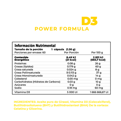 Doble Vitamina D3 - 120 cápsulas