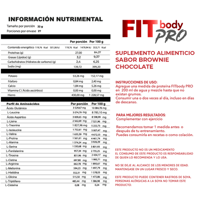 FITbody PRO Chocolate Brownie 100% Whey
