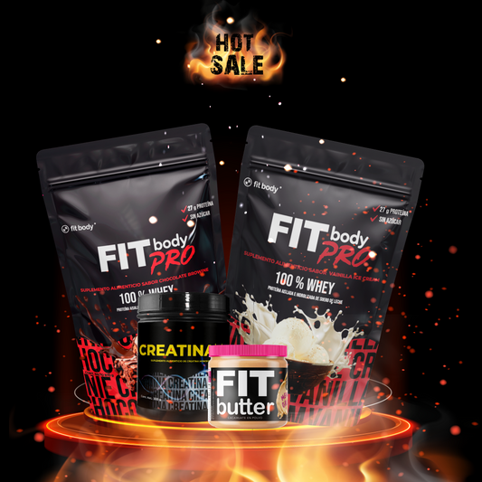 Combo Hot Proteína Fitbody PRO 100% Whey + Creatina + Fit butter